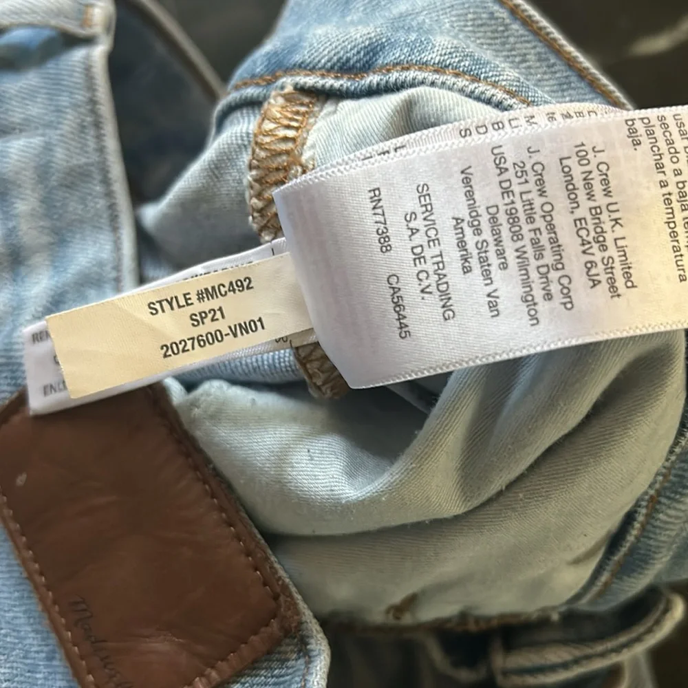 Madewell The Perfect Vintage Jeans Light Wash 27 Distressed Stretch - Picture 8 of 11